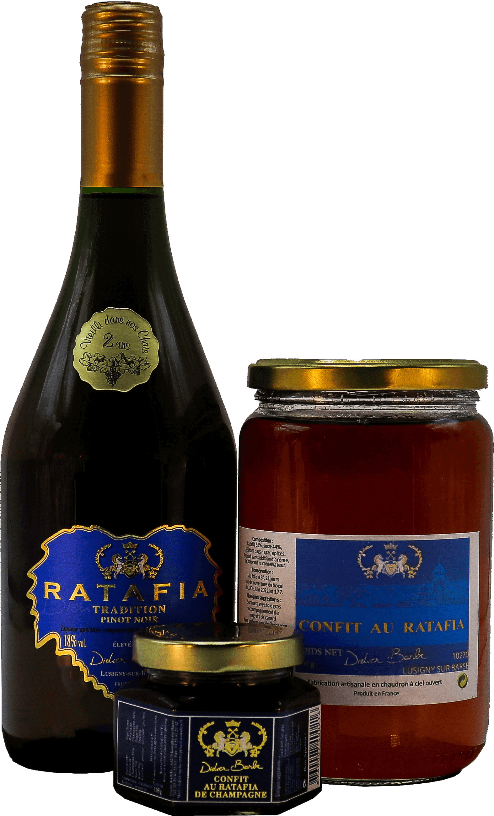Confit de ratafia & bouteille de ratafia