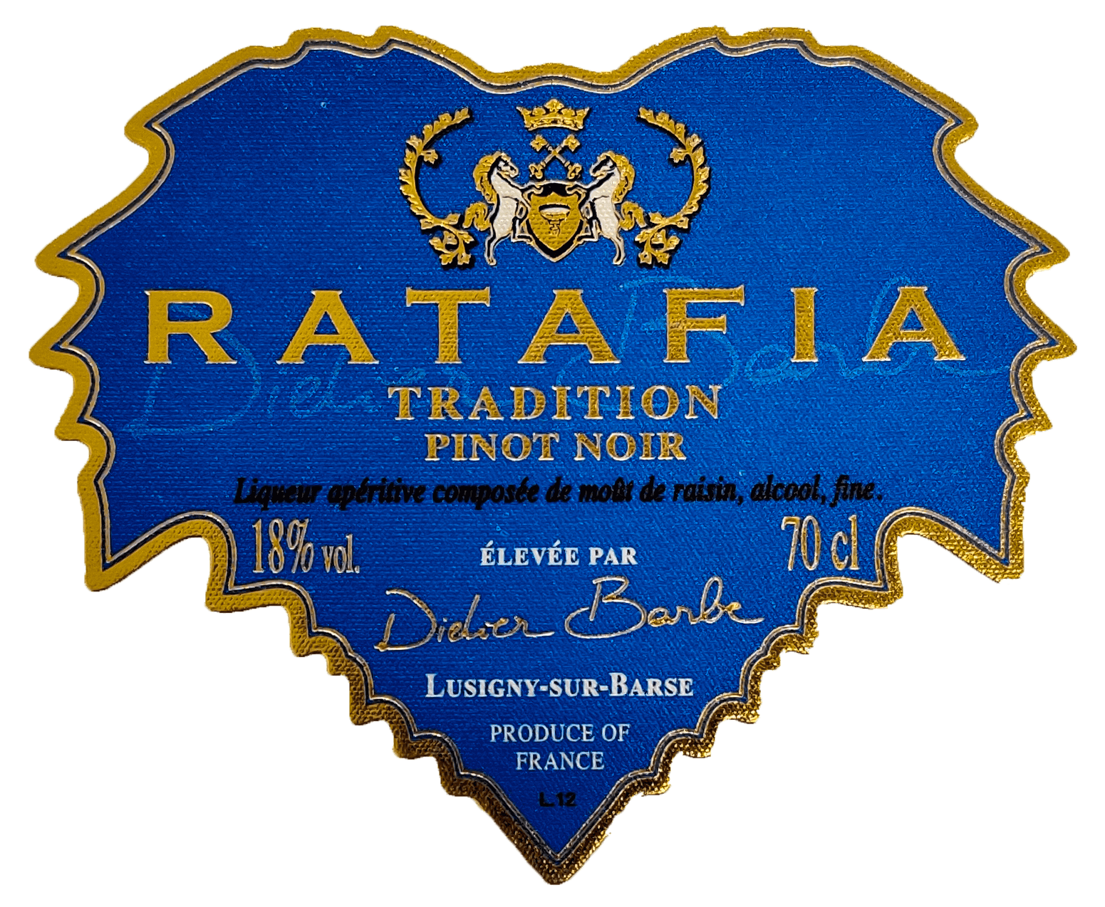 etiquette de ratafia