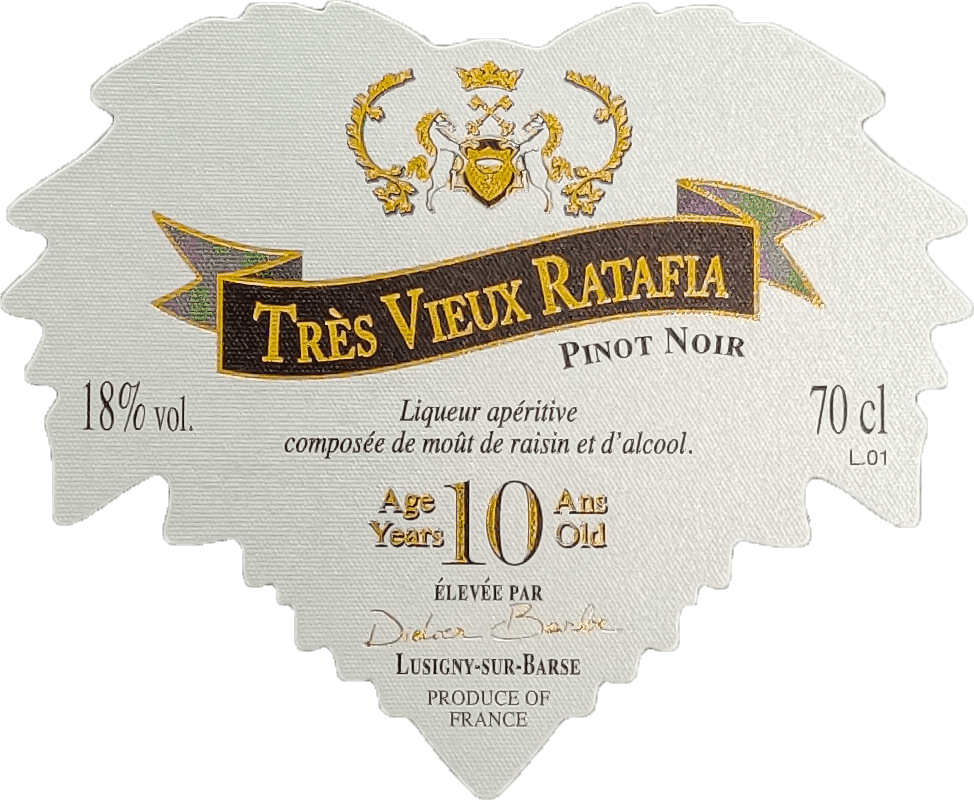 etiquette de très vieux ratafia
